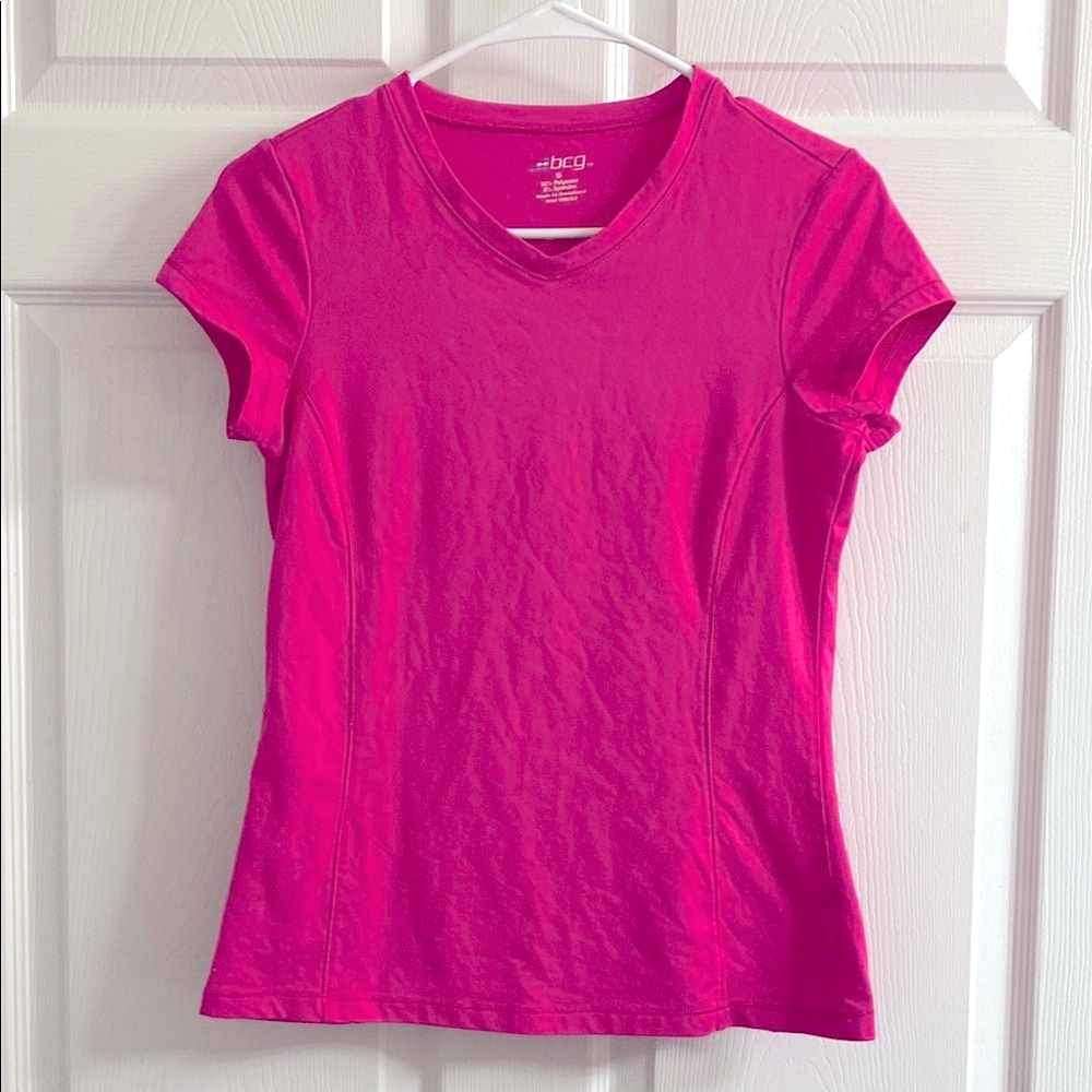 BCG Pink Fitted Short Sleeve Tee